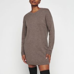 Reformation Henrietta Sweater dress in taupe